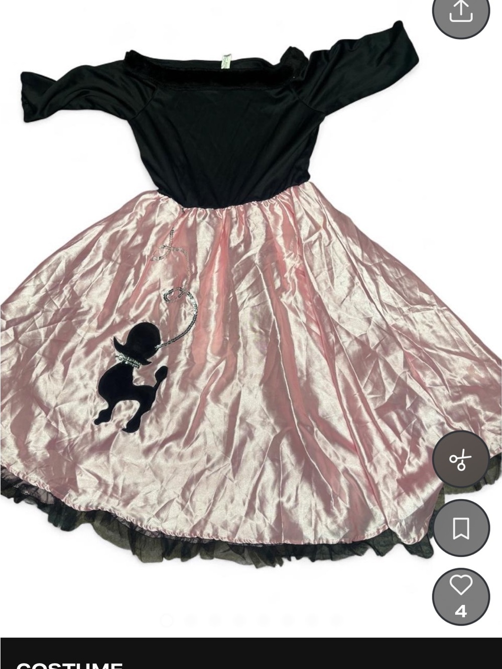 Pink and Black Poodle Skirt  Costume Dress